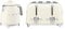 Smeg 50’s Style Retro Range Breakfast Set, 0.8L 1400W Mini Kettle and Multi-Functional Control 4-Slice 2000W Toaster, Cream, KLF05CRUK/ TSF03CRUK