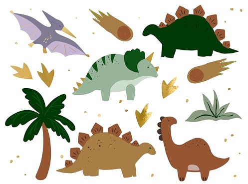 Temporäre Tattoos Dinosaurier 13er Set - zum Aufkleben auf die Haut - Tattoo Aufkleber für Kinder - Kindertattoos Geburtstag