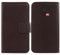 Premium Genuine Real Flip Folder Folio Leather Case For Tosaju 4G Big Button/uleway Big Button 1.77 Book Wallet Business Phone Protection Protector Cover (Dark Brown)
