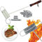 Grill-Brandeisen - Holzgriff BBQ Brandeisen, mit 55 austauschbaren Buchstaben, Holzgriff, Grillzubehör, Grillutensilien zum Branding von Steaks, Burgern, Hühnchen, Fleisch