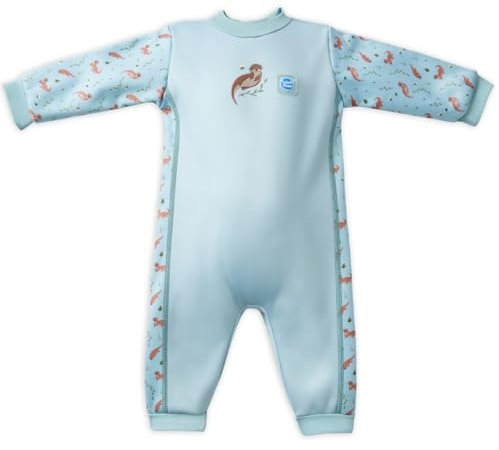 Splash About Warm in One Maillot de Bain Bébé Isolé en Fleece, Playful Otters, 12-24 Mois