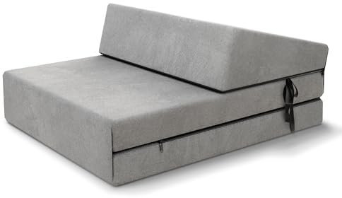 FDM Klappmatratze Suzi MINI 70x200 cm Kaltschaum Gästematratze Höhe 9 cm Härtegrad H3 Öko-Tex Allergikergeeignet Bezug Trinity Waschbar grau