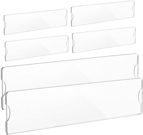 STOBOK 6 Pcs Acrylic Wall Name Plates Holder Clear Door Name Sign Display with Adhesive Tapes Floating Door Name Plates for Office Home School Classroom Teacher