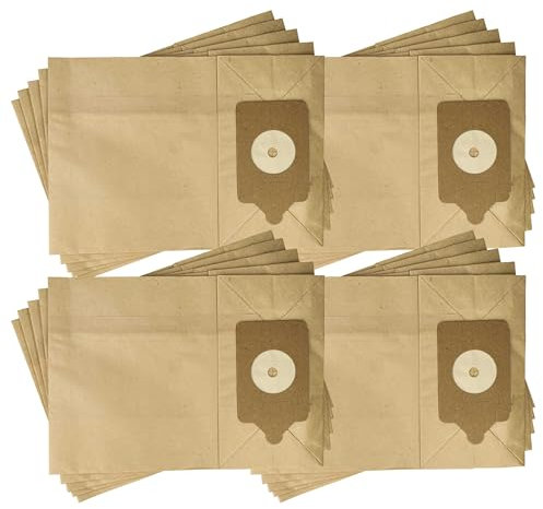 vhbw 20x Staubsaugerbeutel kompatibel mit Numatic Henry HVR 200-12, Henry HVR 200-A Staubsauger - Papier, 32,6cm x 23,25cm braun