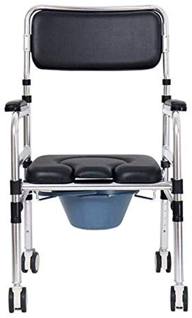 CGCSYZ Gehhilfen für Senioren Tragbarer, zusammenklappbarer Toilettenstuhl Toilettenstuhl Aluminium Badezimmer-Toilettensitz Sitz Toilette Badezimmerstuhl Behinderten-/Senioren-(