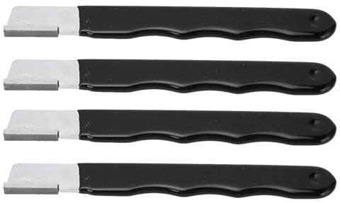 Garten-Heckenscheren-Schärfer, Schneller Gartenwerkzeug-Schärfer, Tragbarer Mini-Schärfer aus Wolframlegierungsstahl, 4 Stück, Sicher für Gärtner für die Gartenarbeit (Schwarz