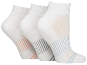 Glenmuir Women's Sports Socks - Soft Cotton, Half-Cushioned, Mid Length, Ankle High, Breathable, Gym, Sport, Fitness, 3 Pair Multipack Size 4-8