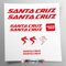 Aufkleber-Set kompatibel mit Rahmen MTB Mountainbike und Helm | Decals Aufkleber für Fahrrad Schriftzug Logos | Stickersland® - Santa (rot glänzend)