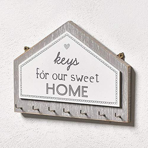 Panneau mural en bois avec crochets décoratifs 7 crochets