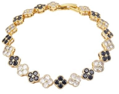 LYNEST Accessoires für Männer und Frauen Ein Set aus 18 Karat verkupfertem Gold Zirkonia-Armband für Frauen-Dating in Dubai Jubiläum, Halloween, Weihnachten, Geburtstagsgeschenke