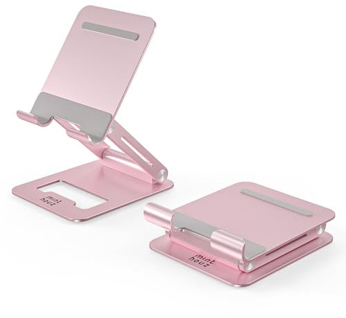 Minthouz Tablet Stand, Multi-Angle Adjustable Tablet Holder, Aluminum iPad Stand Compatible with iPad Pro Air Mini Galaxy Tab and More 4.7''-12.9'' Device (PK)