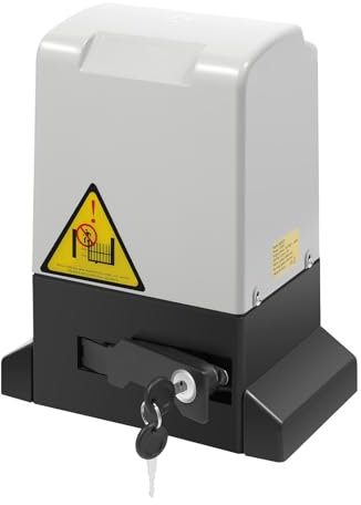 SABUIDDS Elektrischer Garagentorantrieb mit 2 Fernbedienung und 2 Schlüssel bis 1600 KG Schiebetorantrieb Automatischer Toröffner für Torebis 12m von Familien, kleinen Gemeinden, Unternehmen, Schulen