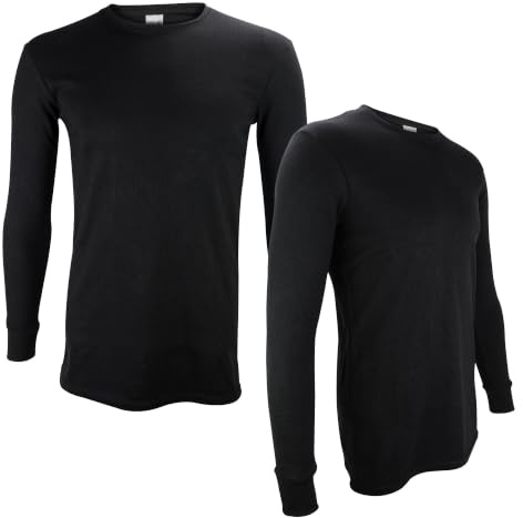 THMO 2 Pack Kids Thermal Top with Long Sleeve Winter Warm Base Layer Underwear Top for Boys and Girls