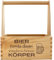 Geschenkissimo Bier formte diesen Körper - Bierträger für 6 Bierflaschen - Lustiges Geschenk für Vatertag, Geburtstage, Grillfeste - Flaschenträger aus Holz, Geschenkidee