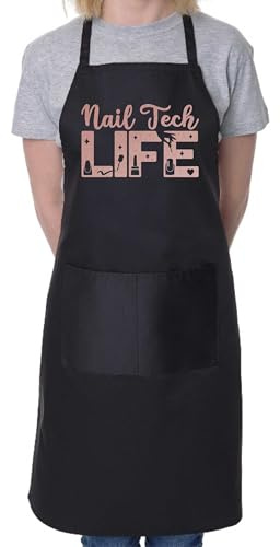 Print4U Apron Nail Tech Life Nail Salon Nail Technician Beauty Salon Gift