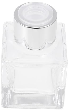 Levemolo Botella De Vidrio Transparente para Perfume De Difusor Aromático Multifuncional Diseño Único para Decoración De Escritorio y Uso Viaje