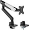 Humanex Monitor Arm, Adjustable PC Monitor Stand fit 17-40 Screens, Load Capacity 2-12kg, Desk Mount with Cable Management, for Gaming or Working, 75/100 Vesa Mount, Black and White