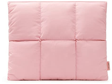 Comfyable Puffy 9-11 Inch Tablet Sleeve Compatible for 11 Inch iPad Pro M4, iPad Air M3 2025 with Magic Keyboard, Quilted Puffer Tablet Carrying Case for Women Men, Pink