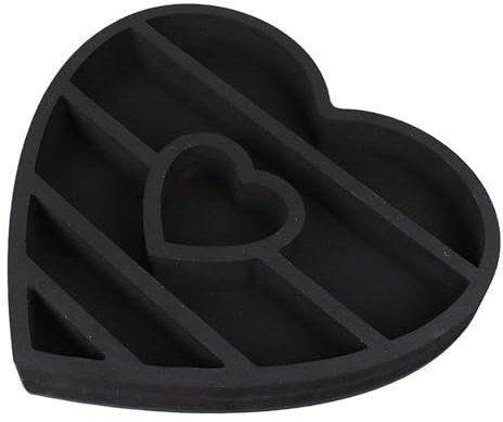 Riuulity Kristallholz Display Herzform Design Wand Organisator für Schlafzimmer Wohnzimmer Sperrholz 30 X 28 X 4 cm