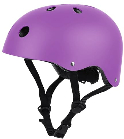 LeapBeast Casque Trotinette Adulte Enfants Casque, Velo Homme Femmes Anti-Choc Protection pour Multi-Sport Cyclisme Skate Roller Trottinette Skateboard (Violet, M)