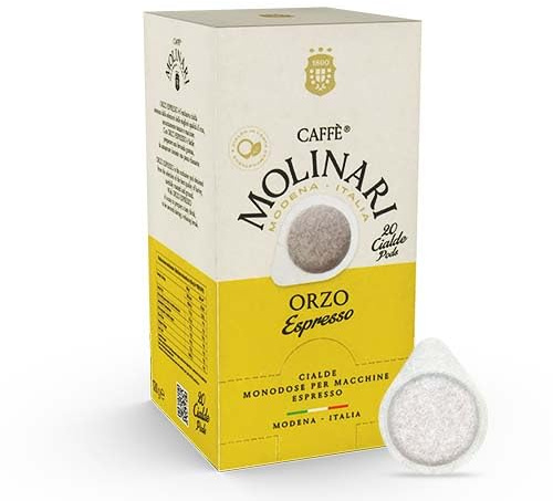 Caffe Molinari 100 Cialde In Carta Orzo Espresso da 44mm Bevanda Solubile (5x20)