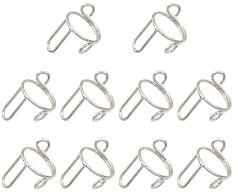 Stainless Steel Rings Women Wudu Nail Rings Non Tarnish 10PCS Adjustable No Glue No Women Gift Ring Set For HALAL NAILS Decoration (10) Metal Ring (A, One Size)