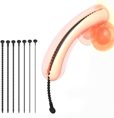 Cafuey Silikon Perlen Penis Plug Dilator Harnröhre Set,Harnröhren Plug Männer, Katheter Harnröhre Mann, Männer Masturbation Harnröhren Plug Sexspielzeug für Männer (XXL)