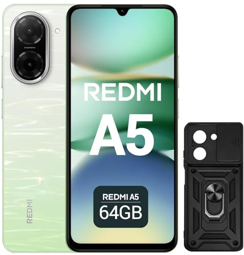 XIAOMI Redmi A5 Smartphone 17.5 cm 120Hz, 3GB+64GB, Appareil Photo IA 32 MP, Akku 5200mAh, Capteur d'Empreintes Latéral (Vert)