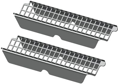 TECE TECEdrainprofile Haarsieb aus Edelstahl, 2 Stück, 127 x 82 x 18 mm, Zubehör für Duschprofil, Schutz vor Haaren