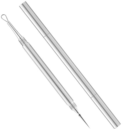 Vaniika Stainless Steel Lancet Needle Acne, Milia Removal Needle, Blackhead Remover, Comedone Squeezer, Blackhead Remover, Pimple Remover Tool for Comedone Extractor