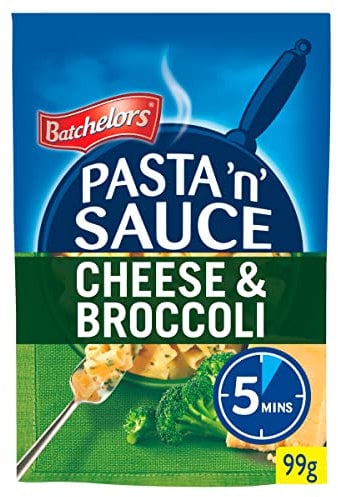 Batchelors Pasta 'n' Sauce, Cheese & Broccoli Flavour Instant Snack, 99 g Packet (Pack of 1)