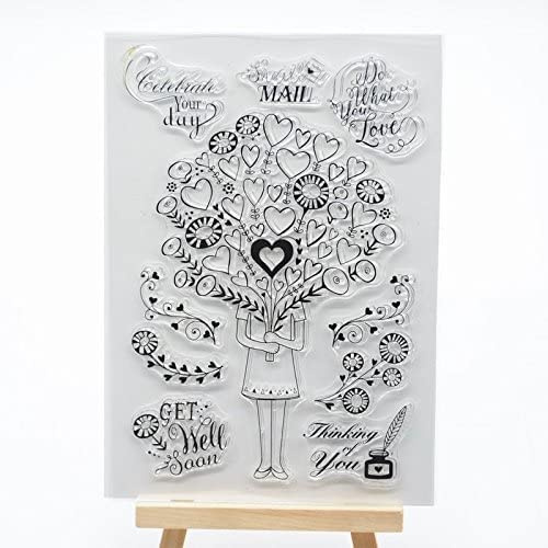 WooYangFun Voller Freude Home 1 Relax Gut Sein, zu Sich Selbst Gummi Clear Stamp für Karte Machen Dekoration und Scrapbooking