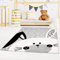 carpet city Kinderteppich Bubble Kids Flachflor Schlappohr-Hase, weiß gepunktet in Grau für Kinderzimmer; Größe: 140x200 cm, bubble-1316-grey-140x200