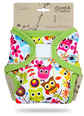 Petit Lulu XL Überhose (12-17 kg) für Stoffwindeln Klett (Eulen)
