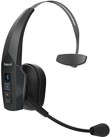 BlueParrott B350-XT Mono Bluetooth Wireless Headphones 96% Noise Canceling Over Head Trucker Headset with Mic, Adjustable Lightweight Headband, IP54-Rated Protection, 24 hrs. Talk Time, Black