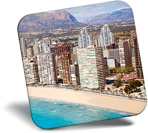 Destination Vinyl ltd Fridge Magnet - Alicante Benidorm Coastline Spain 15647