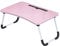 TUKAILAI Foldable Laptop Desk Dorm Portable Laptop Bed Table with Foldable Legs and Phone Slots Reading Holder for Eating Breakfast Reading Studying on Bed Couch Sofa Computer Bed Tray Pink