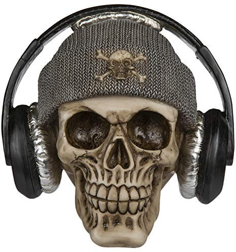Spardose Sparbüchse Im Totenkopf-Design (Schädel mit Mütze und Kopfhörer)