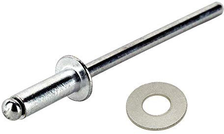 Persberg Rivets, Aluminum, 68, 3/16 x 1/2 inch, Choose Size, (50 pcs) & (25 pcs) Back-Up Pop washers, Blind Rivet