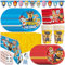 Suministros y decoraciones de fiesta de Paw Patrol, suministros de fiesta de cumpleaños de Paw Patrol, sirve a 16 invitados, licencia oficial con mantel de mesa, decoración de pancartas, platos,