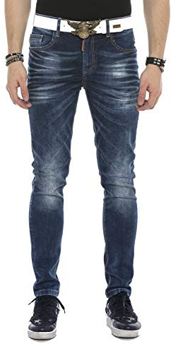 Cipo & Baxx Herren Jeans | Modernes Denim | Markante Details | Vielseitig kombinierbar für Freizeit & Trend-Looks