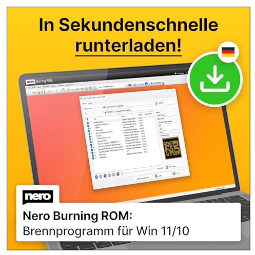 Nero Burning Rom | Das originale Brennprogramm | CD DVD BluRay | Brennen | Kopieren | Rippen | Windows 11 / 10 / 8 / 7 | 1 Gerät | Unlimitierte Lizenz | Aktivierungscode per Email
