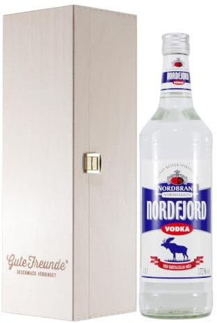 Nordbrand Nordfjord Vodka mit Geschenk-Holzkiste