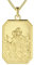 FJ 18K Vergoldet Heiliger Christophorus Kette Herren Damen 925 Sterling Silber Heiliger Christophorus Anhänger Halskette St Christopher Schmuck für Frauen Männer 24 Kette (Quadratisch)