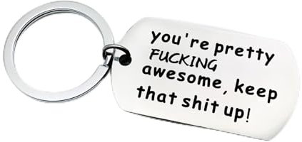 Wycian Schlüsselanhänger Schwester, Schlüsselanhänger Silber Liebeskind Gravur Dog Tag You Are Pretty Edelstahl für Frauen Männer Freundin