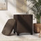 Tidyard Garten Aufbewahrungsbox Kissenbox Gartenbox Auflagenbox Gartentruhe Kissentruhe Truhe Box Spielzeugkiste Wasserdicht PP Rattan Braun 39x39x46 cm