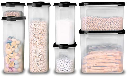 Tupperware® Ensemble de rangement et d'organisation au sec | 7 récipients alimentaires, couvercles et cuillères de service | Conserve la fraîcheur | Sans BPA