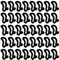Laughhe 40 Stück Kleiderbügel Haken, Platzsparende Kleiderbügel Verbinder Kleiderbügel Anschlüsse Mini Flocking Haken, Cascading Kleiderbügelhaken für Bügel Schrank Platzeinsparung, Schwarz