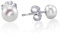 Limerencia Hypoallergen Reinem Ttitan Handverlesenen weißen Süßwasser Kultiviert Perle Ohrstecker G23 Implantat Grad Piercing (5-5.5 mm)