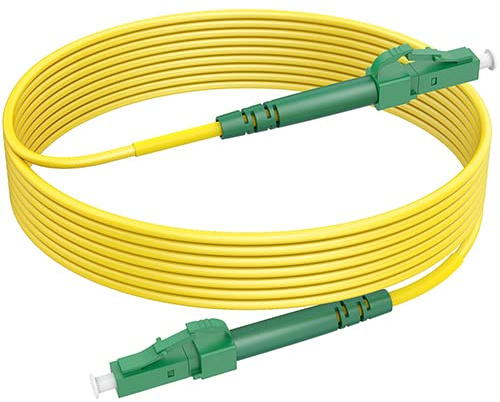 RamboCables OS2 LC/APC to LC/APC Fiber Optic Cable Single Mode, 3ft/1m